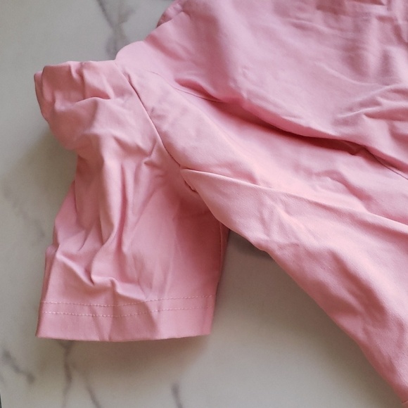 Belle Poque Retro Vintage Short Sleeve Off Shoulder Swing Dress in Pink Size S - Picture 5 of 9